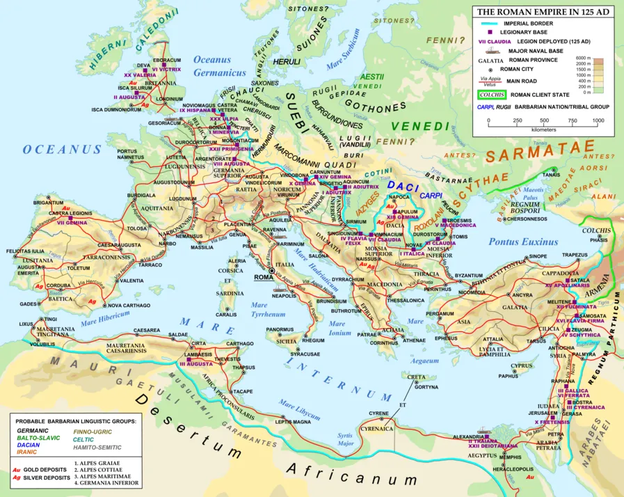 Roman road network